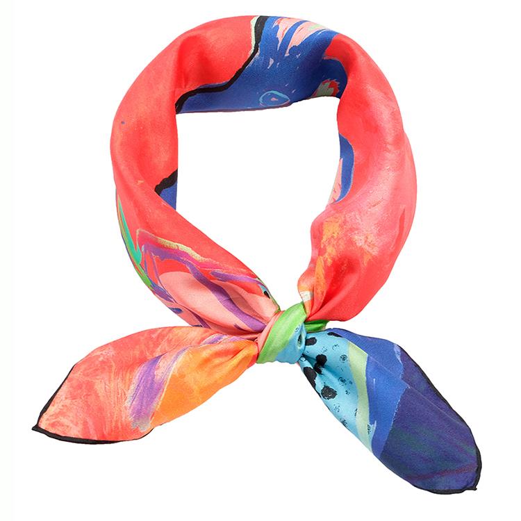 Square Neck Scarf med Logo-1