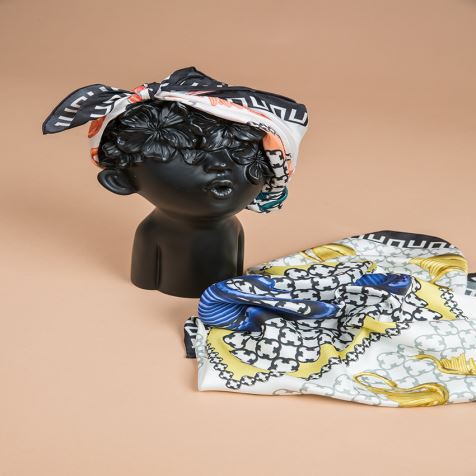 Trykt silkehode skjerf